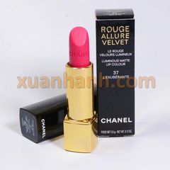 Son Chanel Rouge Allure Velvet son lì, lâu trôi, lên màu tốt #37 hồng
