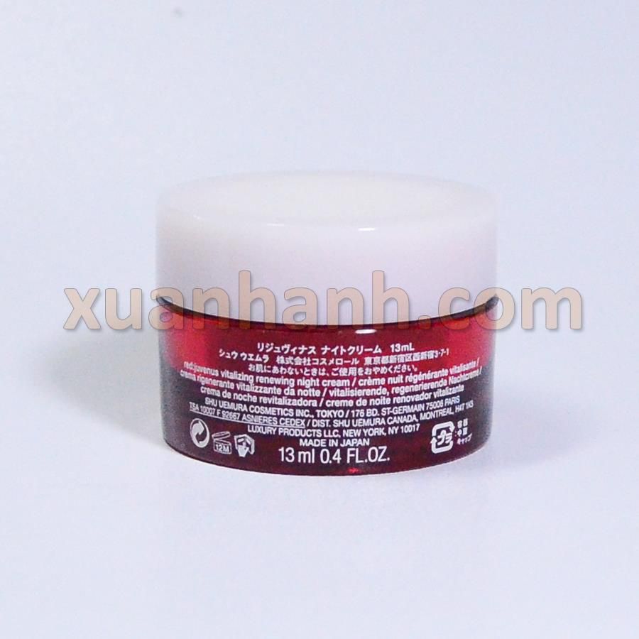 Kem dưỡng Shu Uemura Red Juvenus Night Cream dưỡng phục hồi đêm 13ml