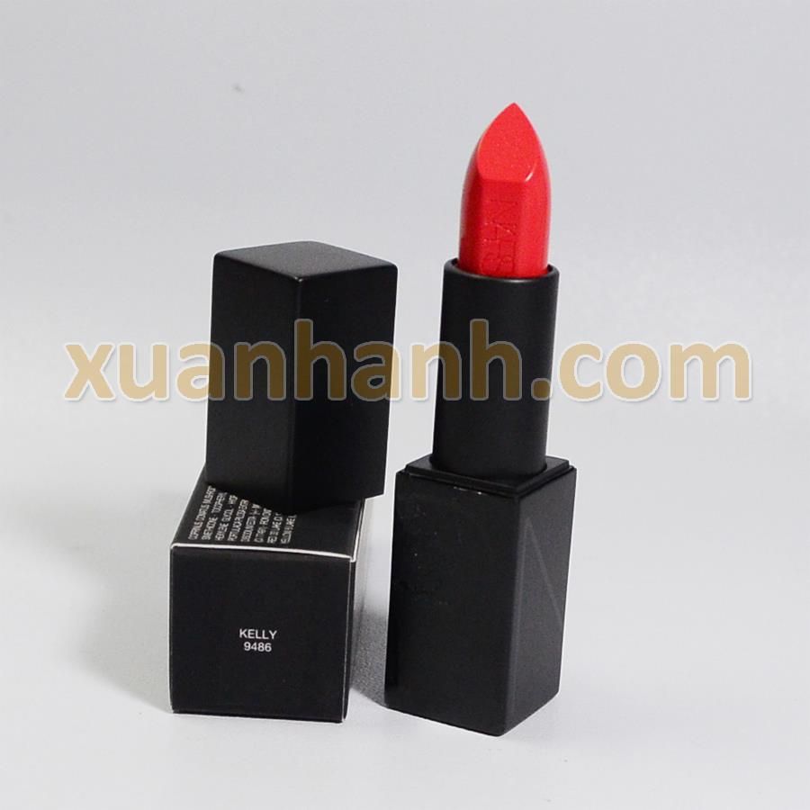 Son Nars Audacious chất kem mềm, che phủ tốt, bám màu #Kelly