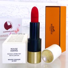 Son Hermes Rouge Matte Lipstick đỏ ánh cam tươi trẻ, tuyệt đẹp #64 Rouge Casaque
