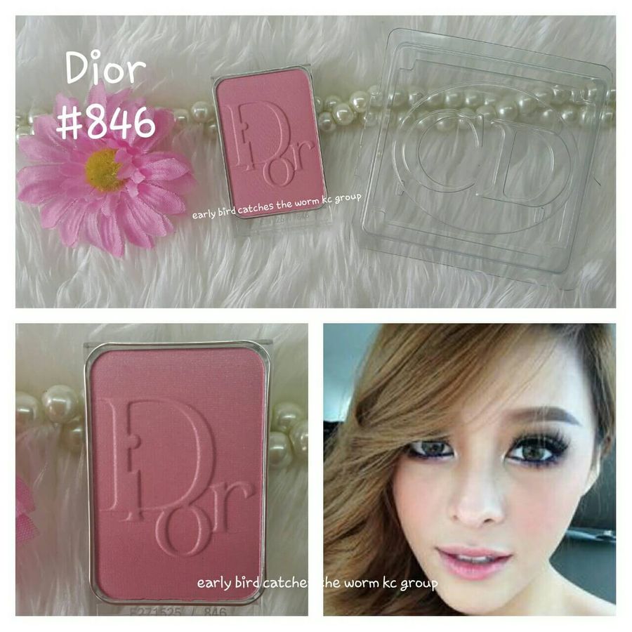 Phấn má hồng Dior 846 Lucky Pink glow da, hồng phấn dịu rất trẻ trung, tester