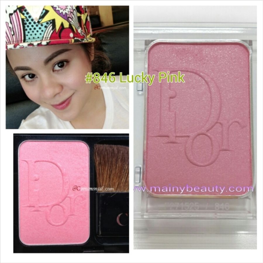 Phấn má hồng Dior 846 Lucky Pink glow da, hồng phấn dịu rất trẻ trung, tester