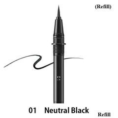 Refill đầu bút vẽ mắt nước Kanebo GKC Dual Eyeliner Liquid #01 Neutral Black