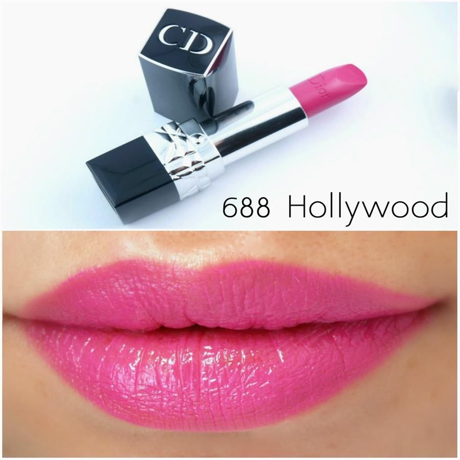 Son Dior Rouge 688 Hollywood chất kem, cover tốt, bám màu, hồng xinh