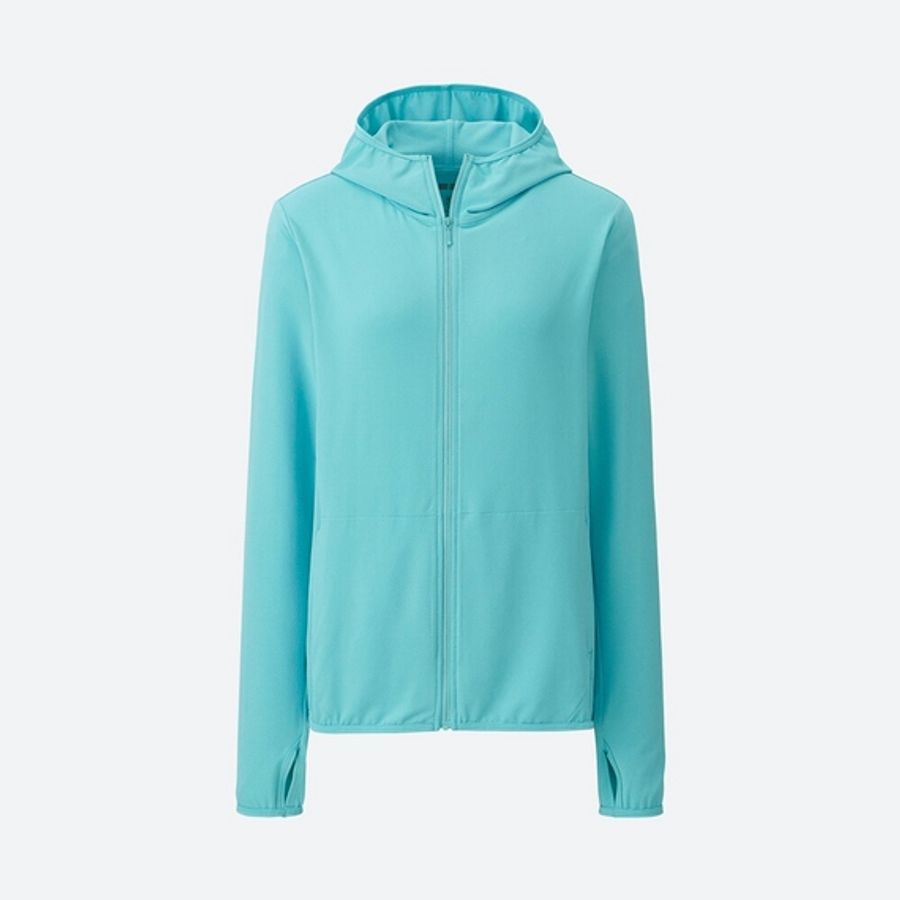 Áo chống nắng Uniqlo Airism UV Cut 2017, 52 Green, size L, mát, thời trang