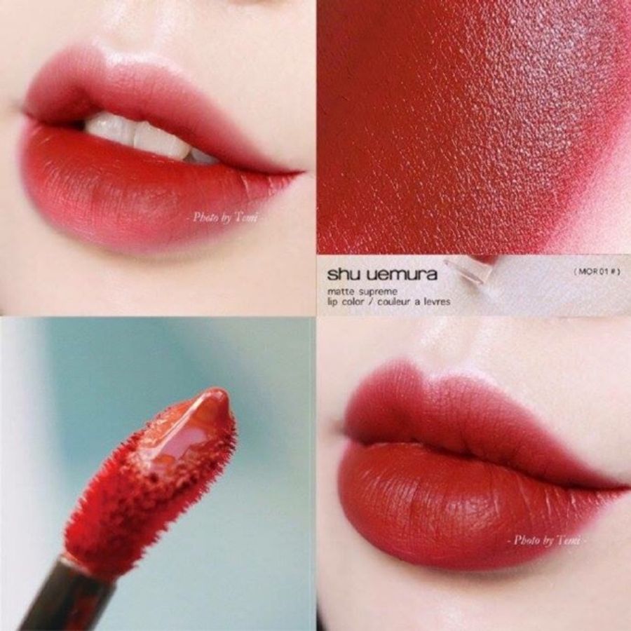 Son kem lì Shu Uemura Matte Supreme OR01 lì mịn, bám mướt môi, mini
