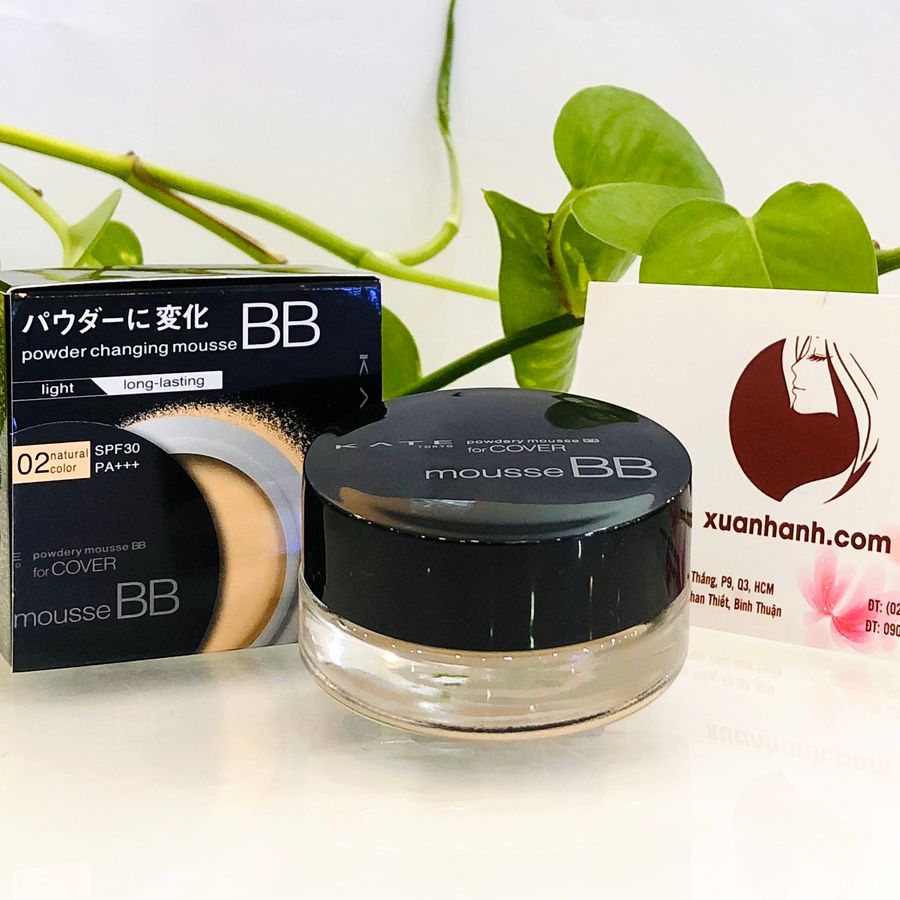 BB Mousse Kanebo Kate Power: Kem BB dạng mousse nhẹ tênh, 02: be tự nhiên