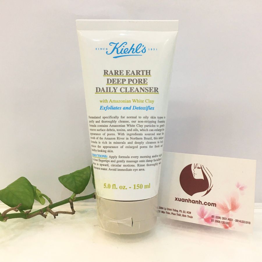 Sữa rửa mặt Kiehl’s Rare Earth Deep Pore Daily sạch sâu da, ngăn ngừa mụn 150ml