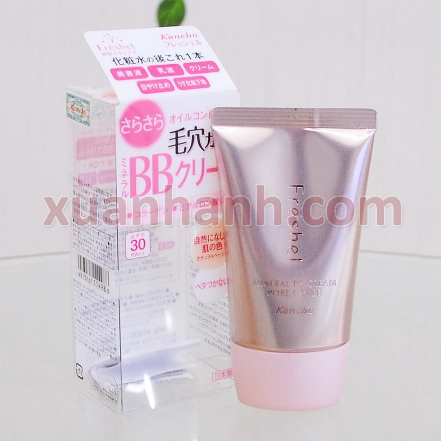 BB Cream Kanebo Freshel Mineral Pore Cover khoáng chất, che lỗ chân lông