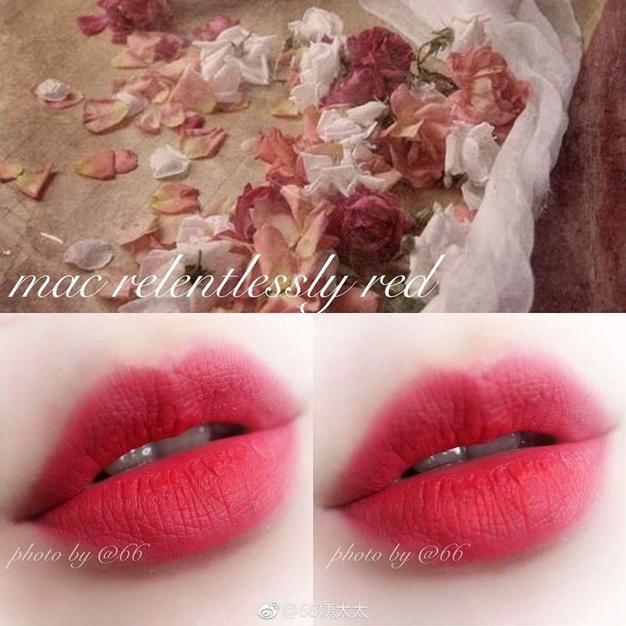 Son Mac Retro Matte Lipstick lì mịn, giữ màu tốt #Relentlessly Red hồng san hô, rất xinh. 