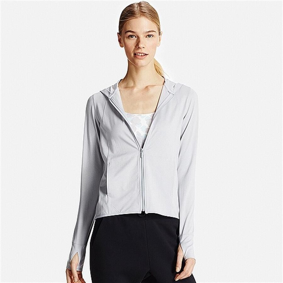 Áo chống nắng Uniqlo Airism UV Cut 2017 thun lạnh, size L, 03 Gray