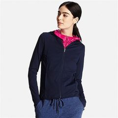 Áo chống nắng Uniqlo Airism thun lạnh thoáng mát, co giãn tốt, #69 Navy - size S