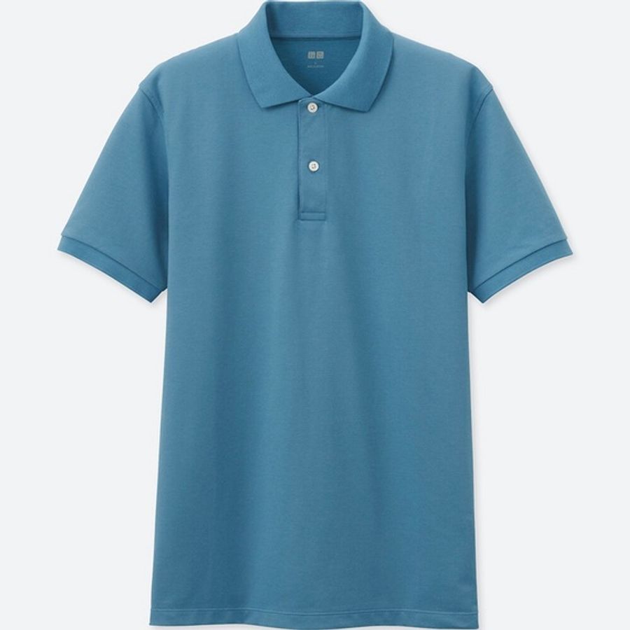 Áo thun nam Uniqlo Polo Dry Nhật Bản lịch sự, nam tính, 65 Blue, size M