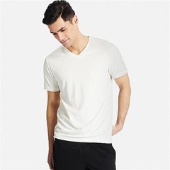 Áo thun nam Uniqlo Nhật Bản sọc chìm trẻ trung, nam tính, 00 White, size XL