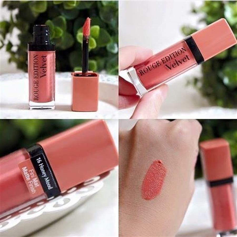 Son Bourjois Rouge Edition Velvet chất kem, bám môi, lì #16 Honey Mood 