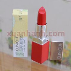 Son Clinique Pop Matte son thỏi dòng lì, mịn, lâu trôi, lên màu chuẩn #03 Ruby
