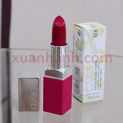 Son Clinique Pop Matte son thỏi dòng lì, mịn, lâu trôi, lên màu chuẩn #06 Rose Pop
