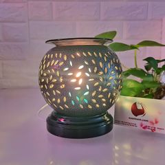Đèn xông tinh dầu điện, làm đèn ngủ, trang trí rất đẹp, chân gỗ thân sứ
