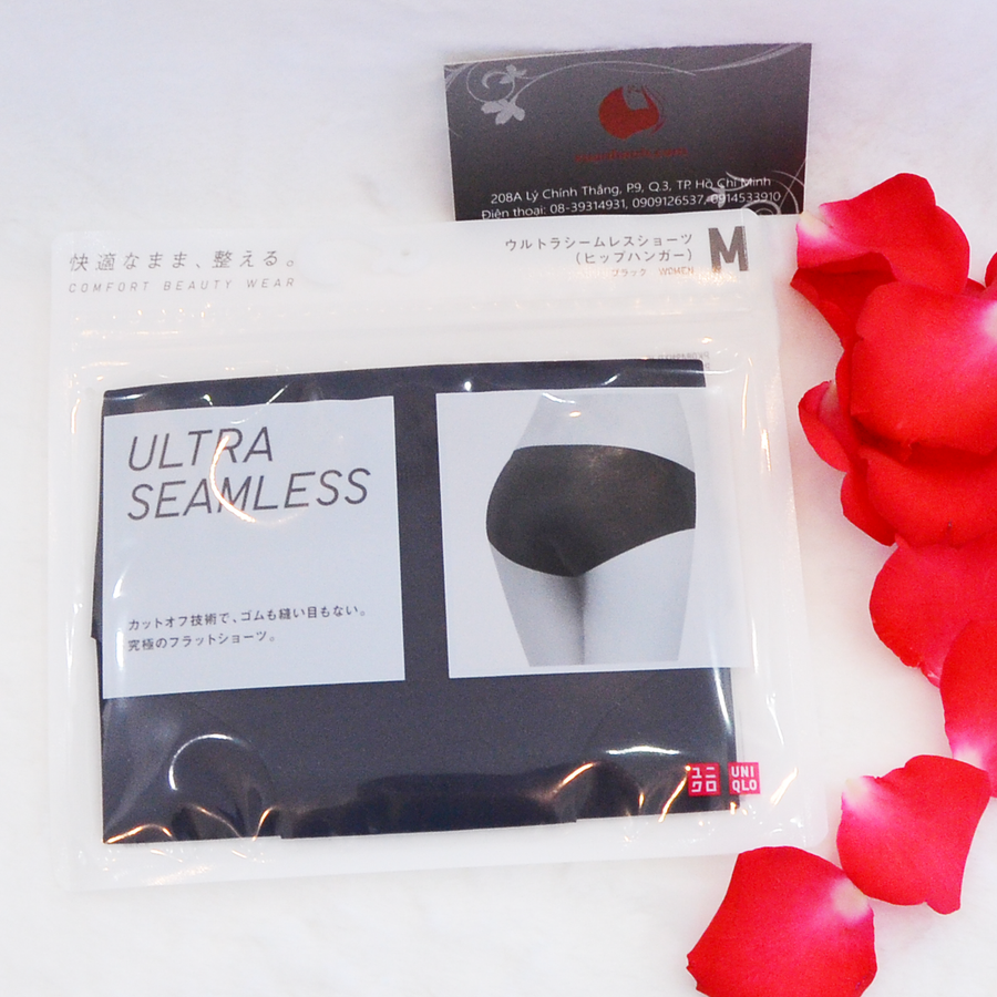 Quần chip Uniqlo Ultra Seamless đúc không viền, không đường may, size M, Black