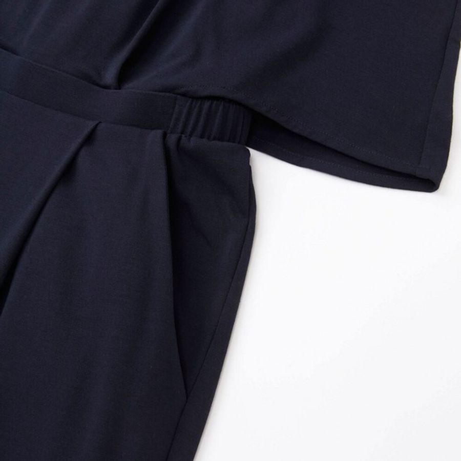 Bộ Uniqlo chất thun lạnh dày, tôn dáng, giấu bụng, thoải mái, Size L-Navy.