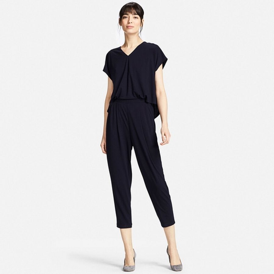 Bộ Uniqlo chất thun lạnh dày, tôn dáng, giấu bụng, thoải mái, Size S-Navy.