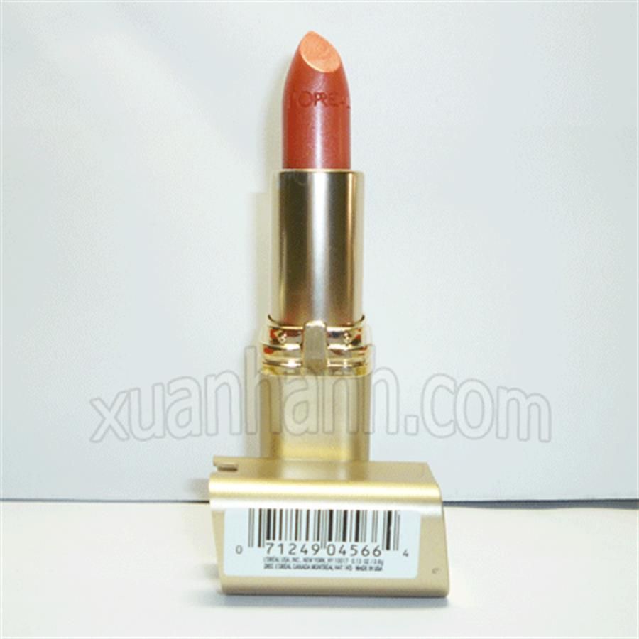 Son L'oreal hồng cam nhiều dưỡng nhũ nhẹ Peach Fuzz