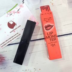 Son kem lì Kate Lip Monster Souffle Matte lì mịn, lâu trôi, #M01 - Đỏ cam đất (New)