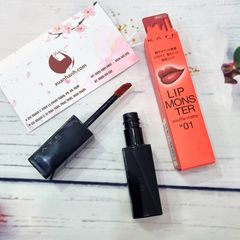 Son kem lì Kate Lip Monster Souffle Matte lì mịn, lâu trôi, #M01 - Đỏ cam đất (New)