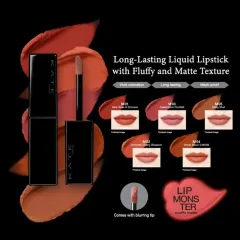 Son kem lì Kate Lip Monster Souffle Matte lì mịn, lâu trôi, #M02 - Cam san hô (New)